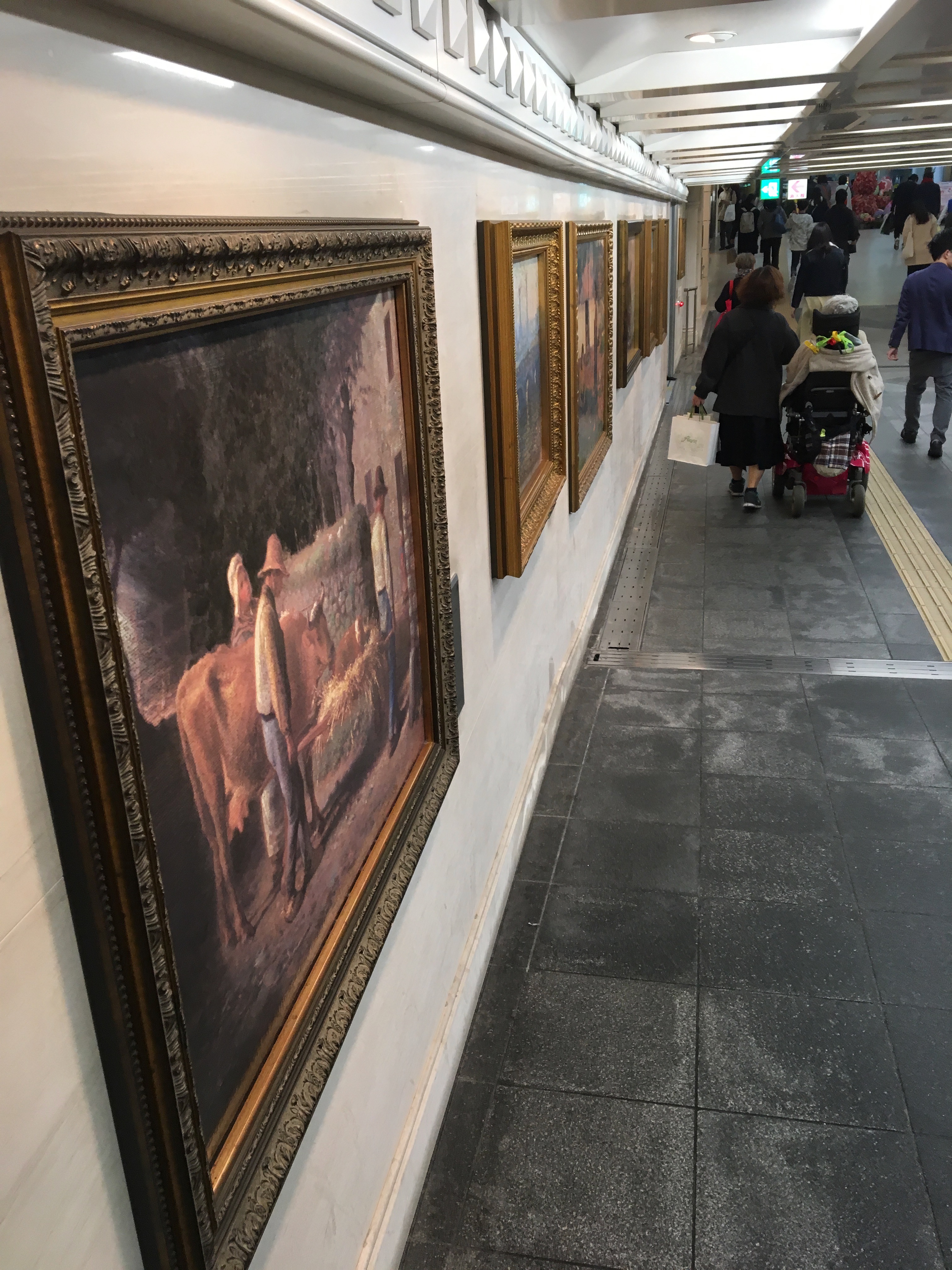 Art in the subway of Tokyo metro station